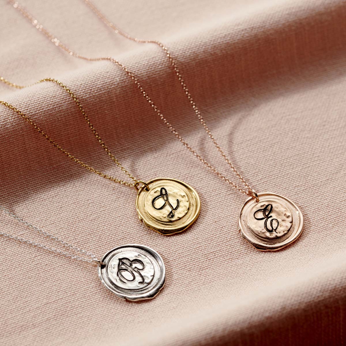 Personalised Wax Seal Initial Necklace