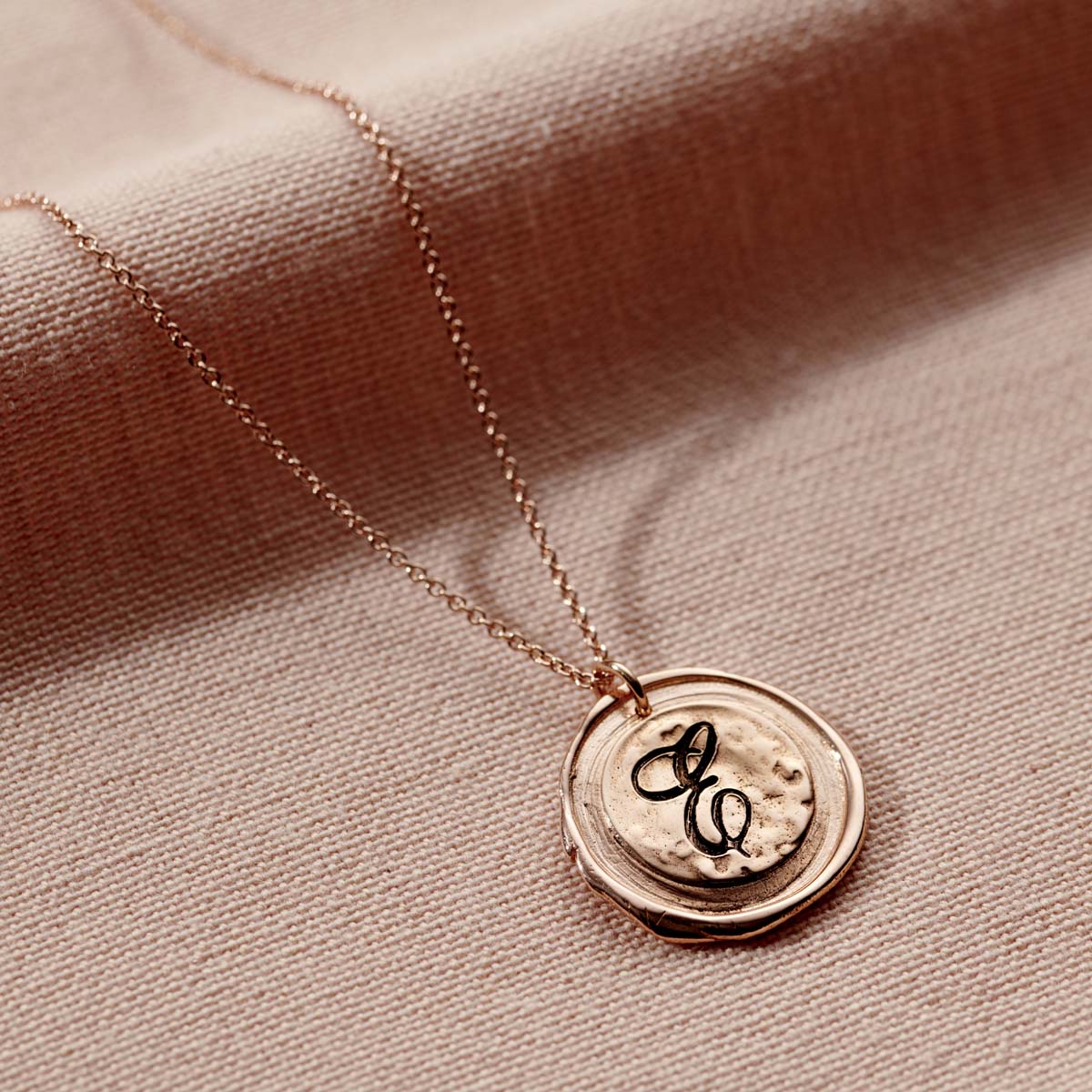 Personalised Wax Seal Initial Necklace