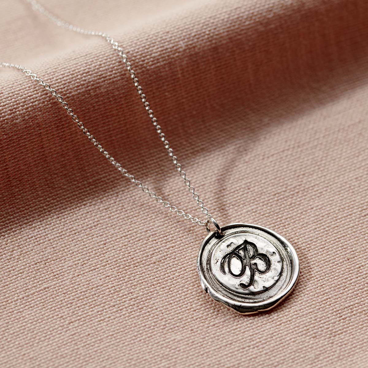 Personalised Wax Seal Initial Necklace