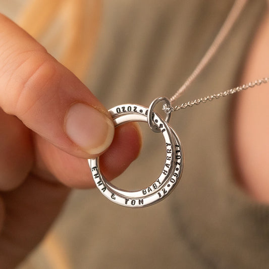 Personalised Interlinking Names Necklace