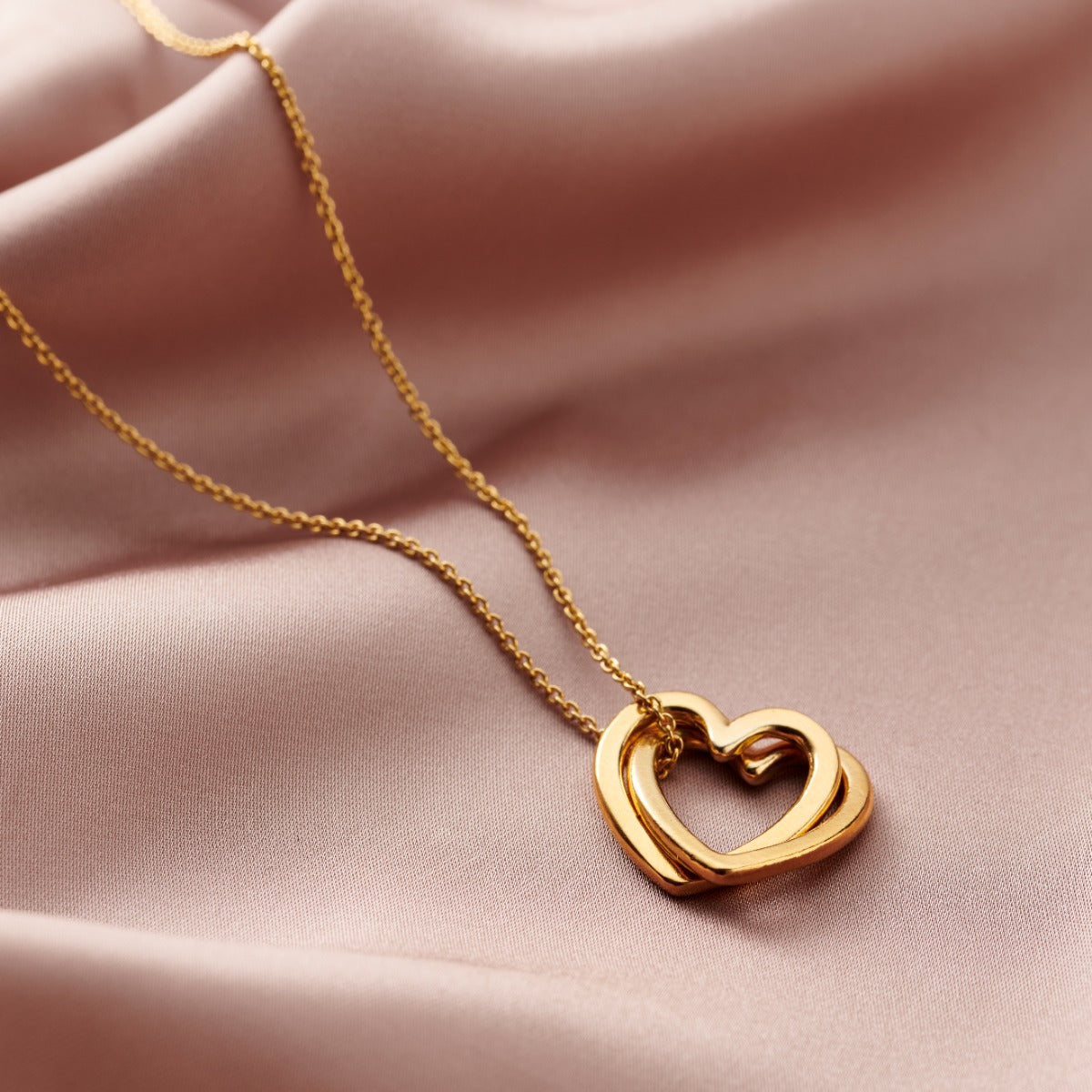 Personalised Interlinking Hearts Necklace