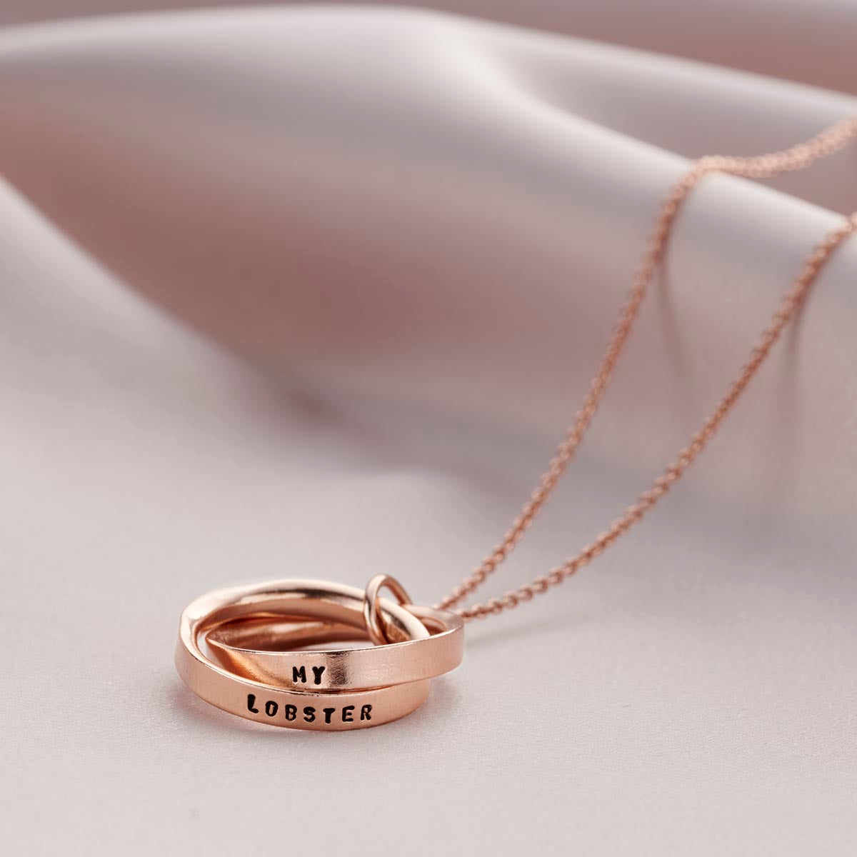 Personalised Interlinking Script Necklace