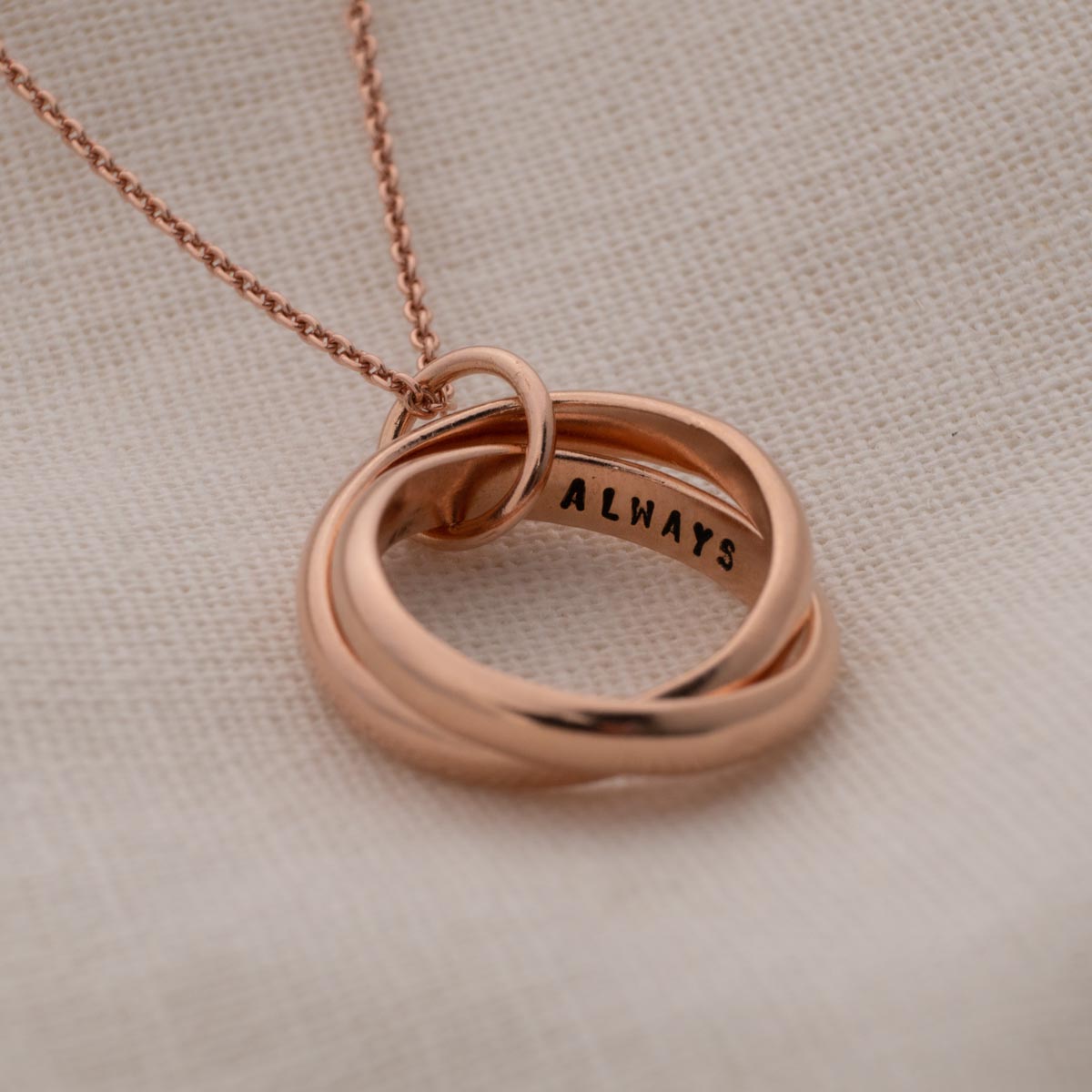 Personalised Interlinking Secret Script Necklace