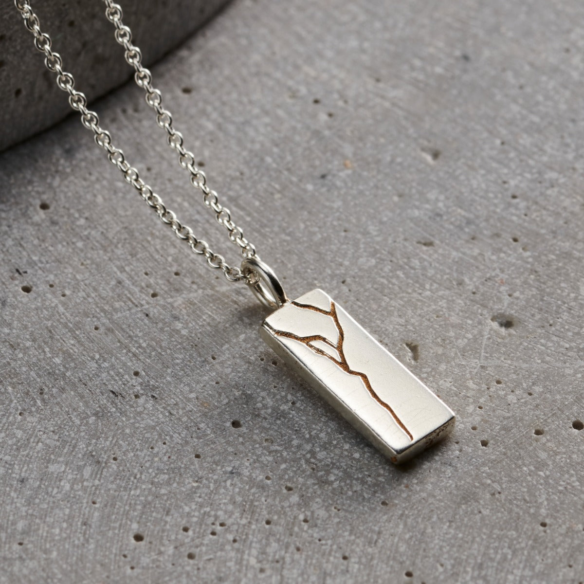 Men's Kintsugi Personalised Tag Necklace