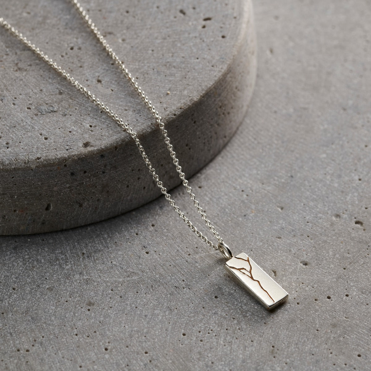 Men's Kintsugi Personalised Tag Necklace