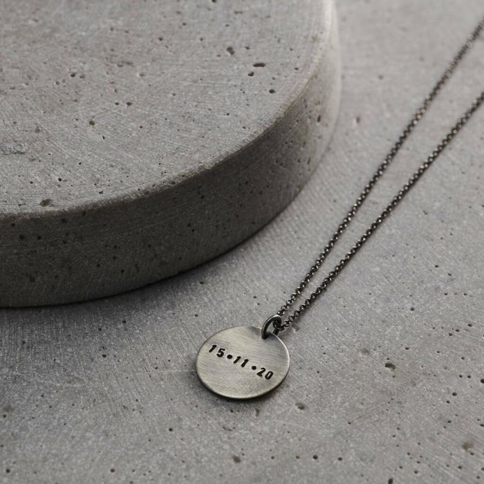 Men's Personalised Kintsugi Disc Necklace