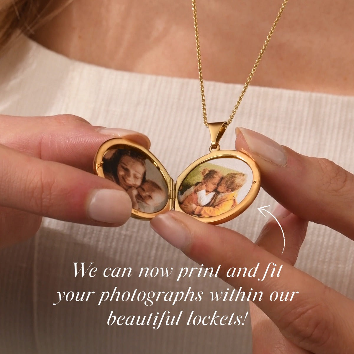 Engraved Family Birth Flower Locket Necklace