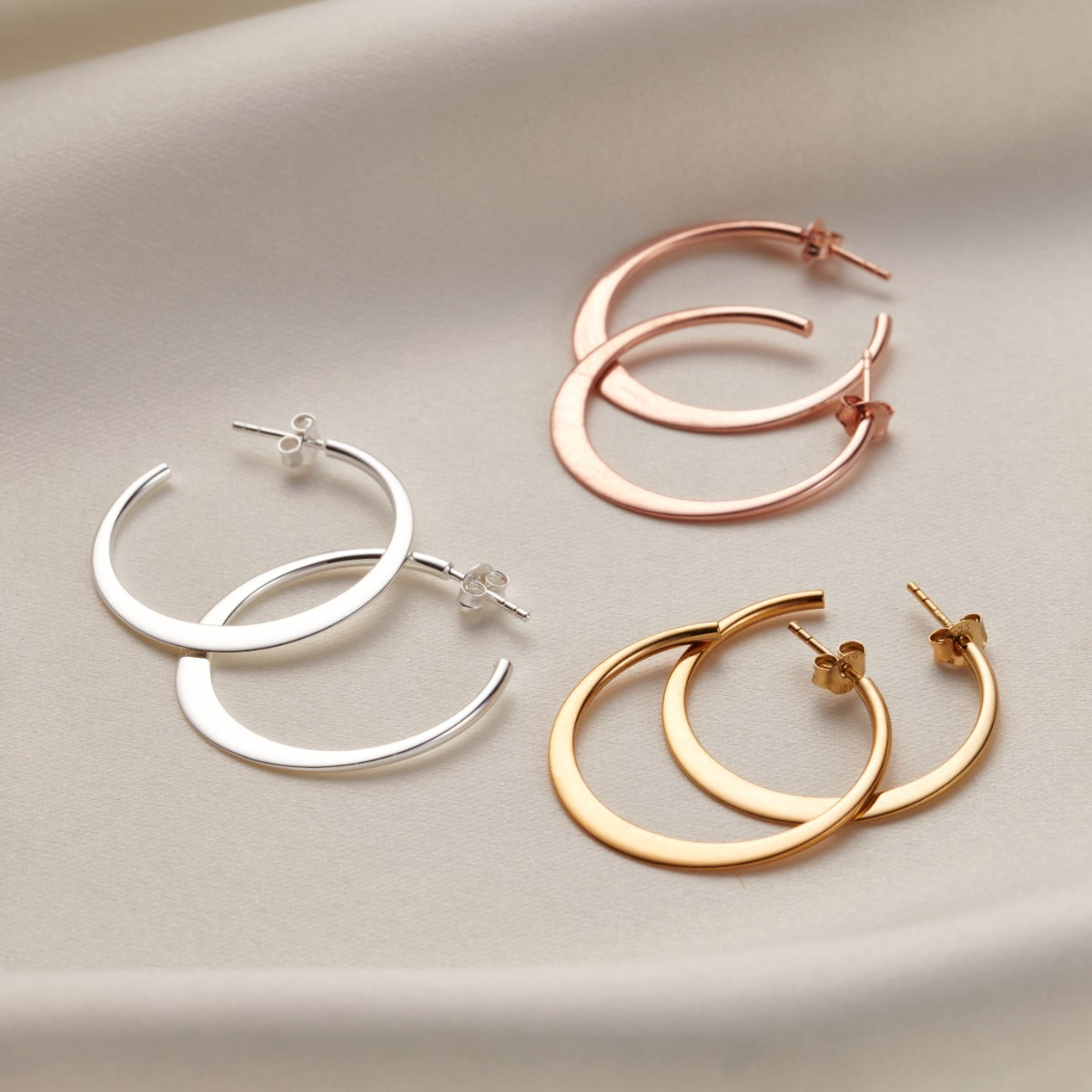 Verse Open Hoop Earrings