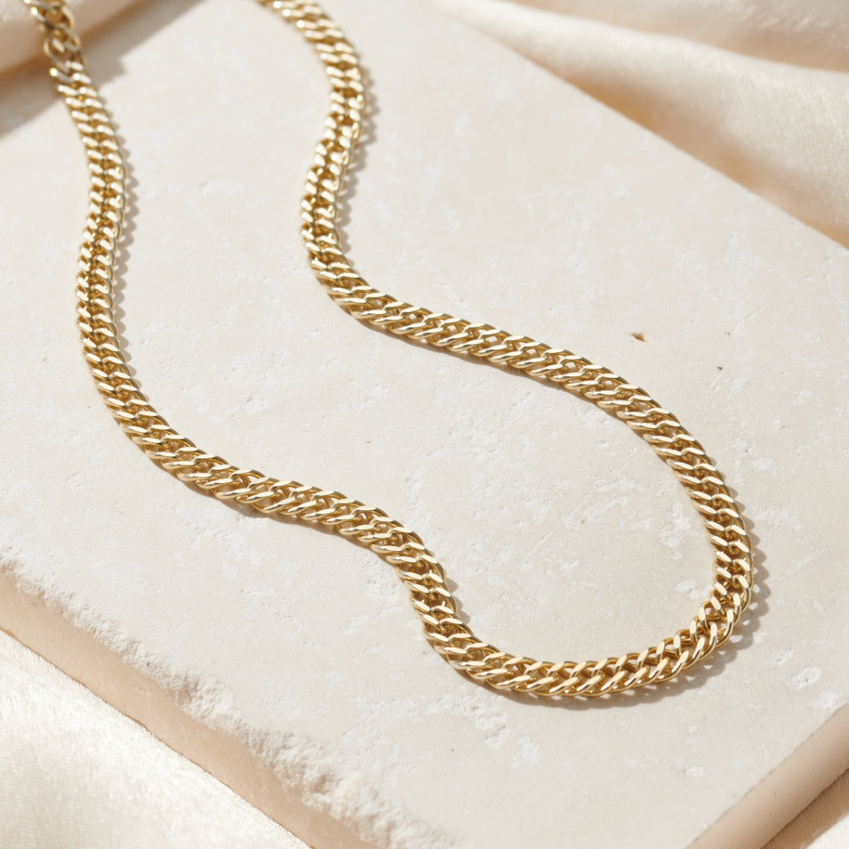 Double Curb Chain Necklace