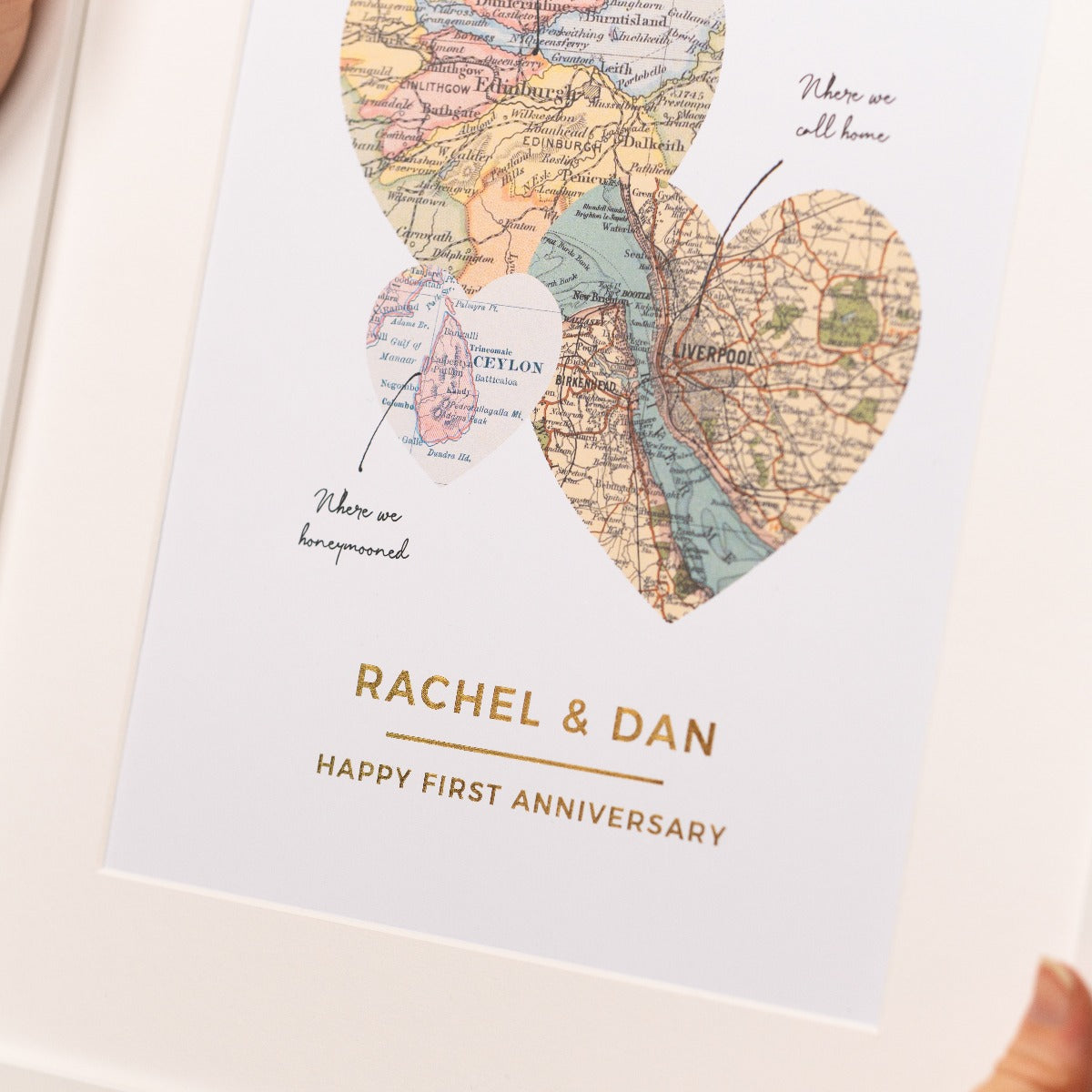 Personalised Wedding Map Picture