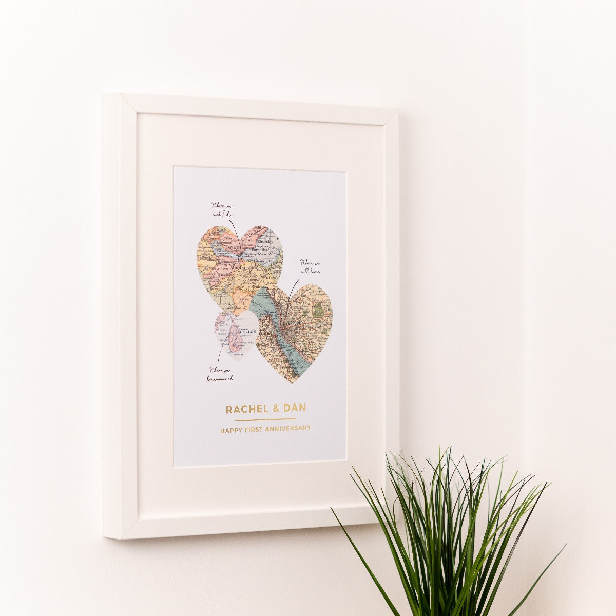 Personalised Wedding Map Picture