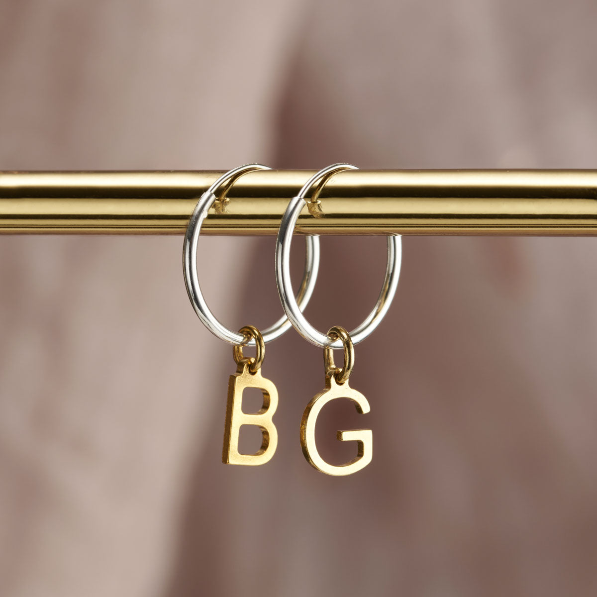 Letter Hoop Earrings