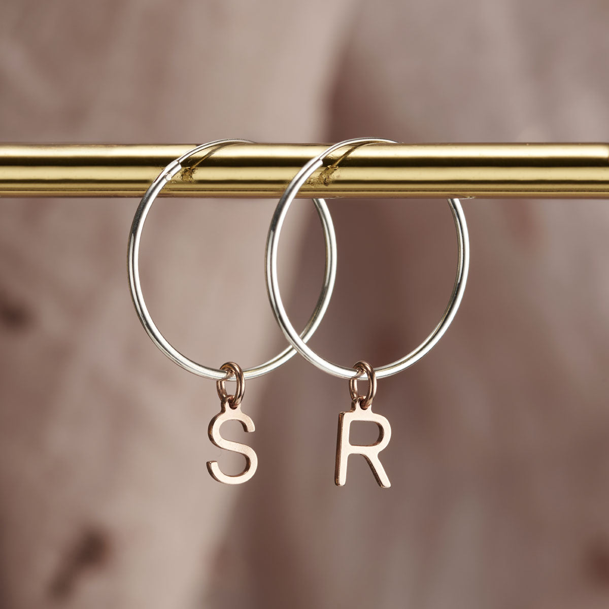 Letter Hoop Earrings