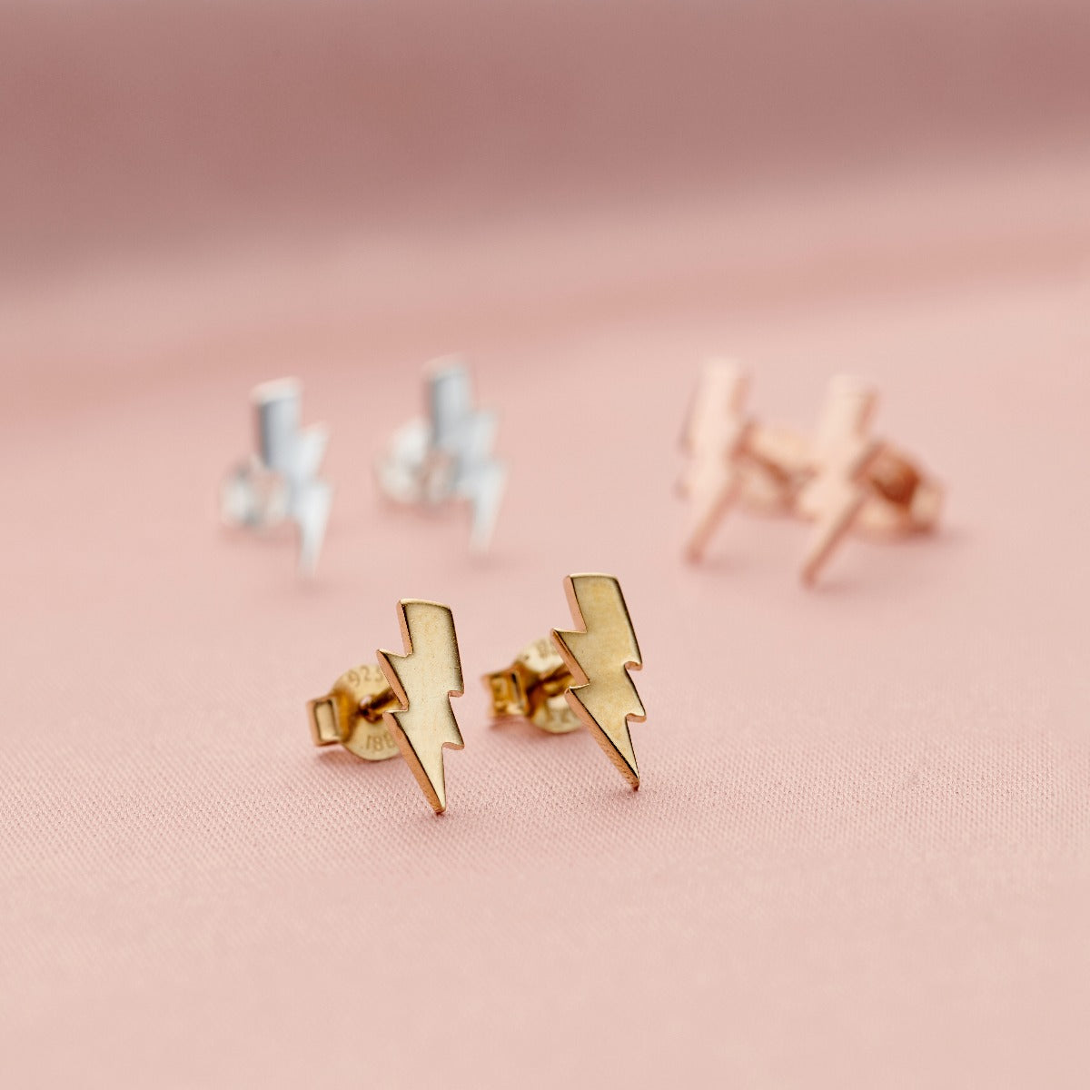 Lightning Bolt Stud Earrings