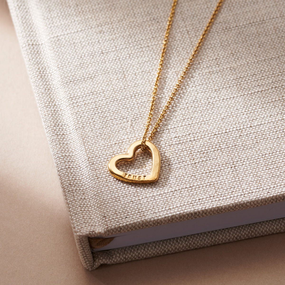 Personalised Medium Message Heart Necklace