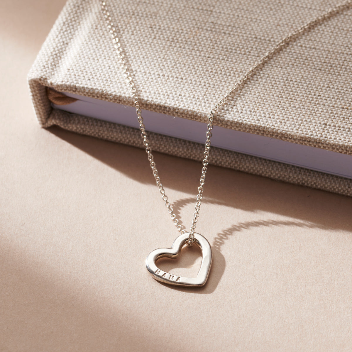 Personalised Medium Message Heart Necklace