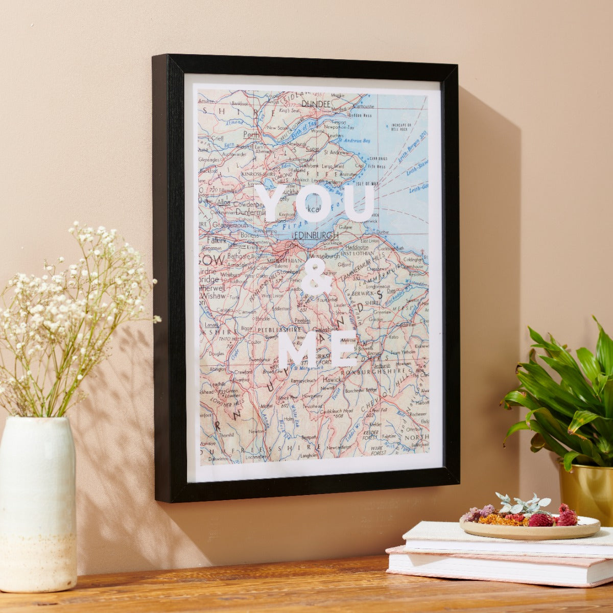 Personalised Vintage Map Special Location Framed Print