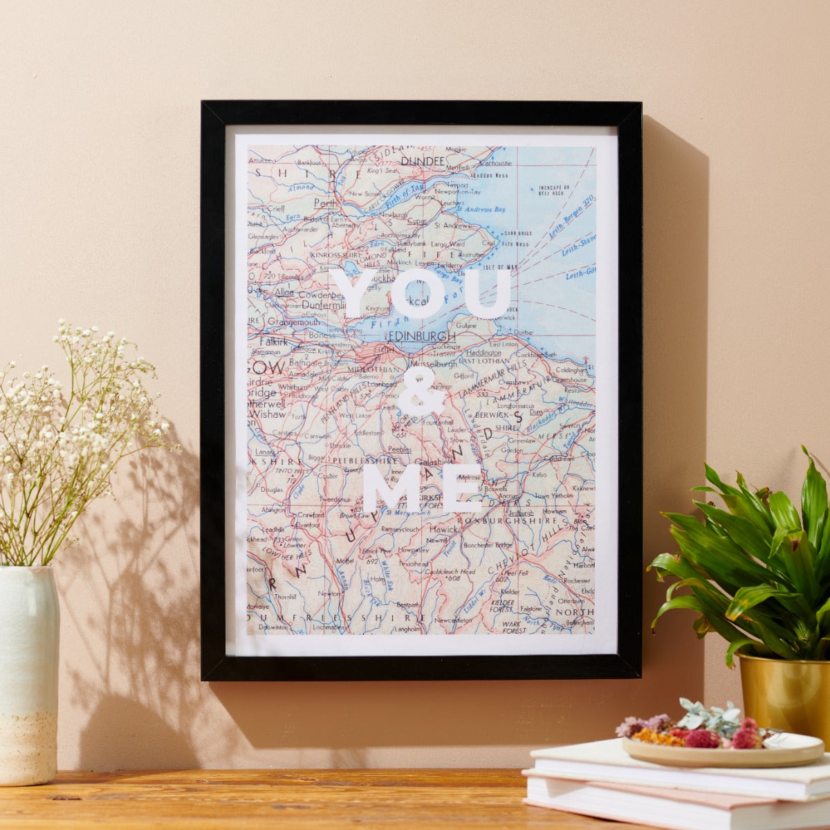 Personalised Vintage Map Special Location Framed Print