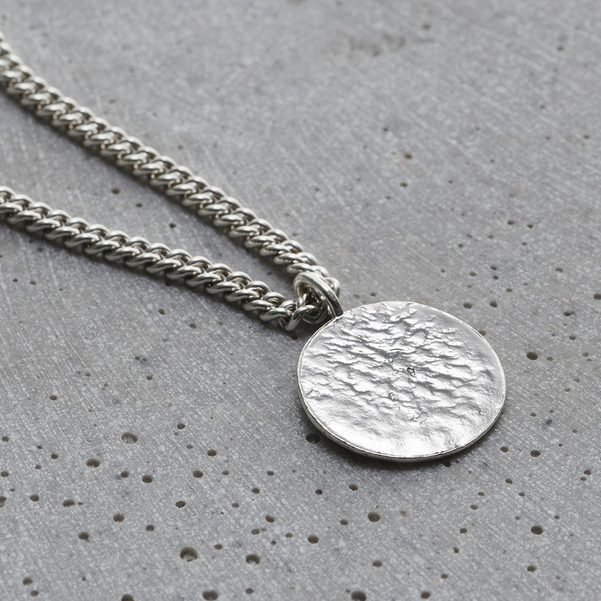 Personalised Men's Molten Disc Necklace