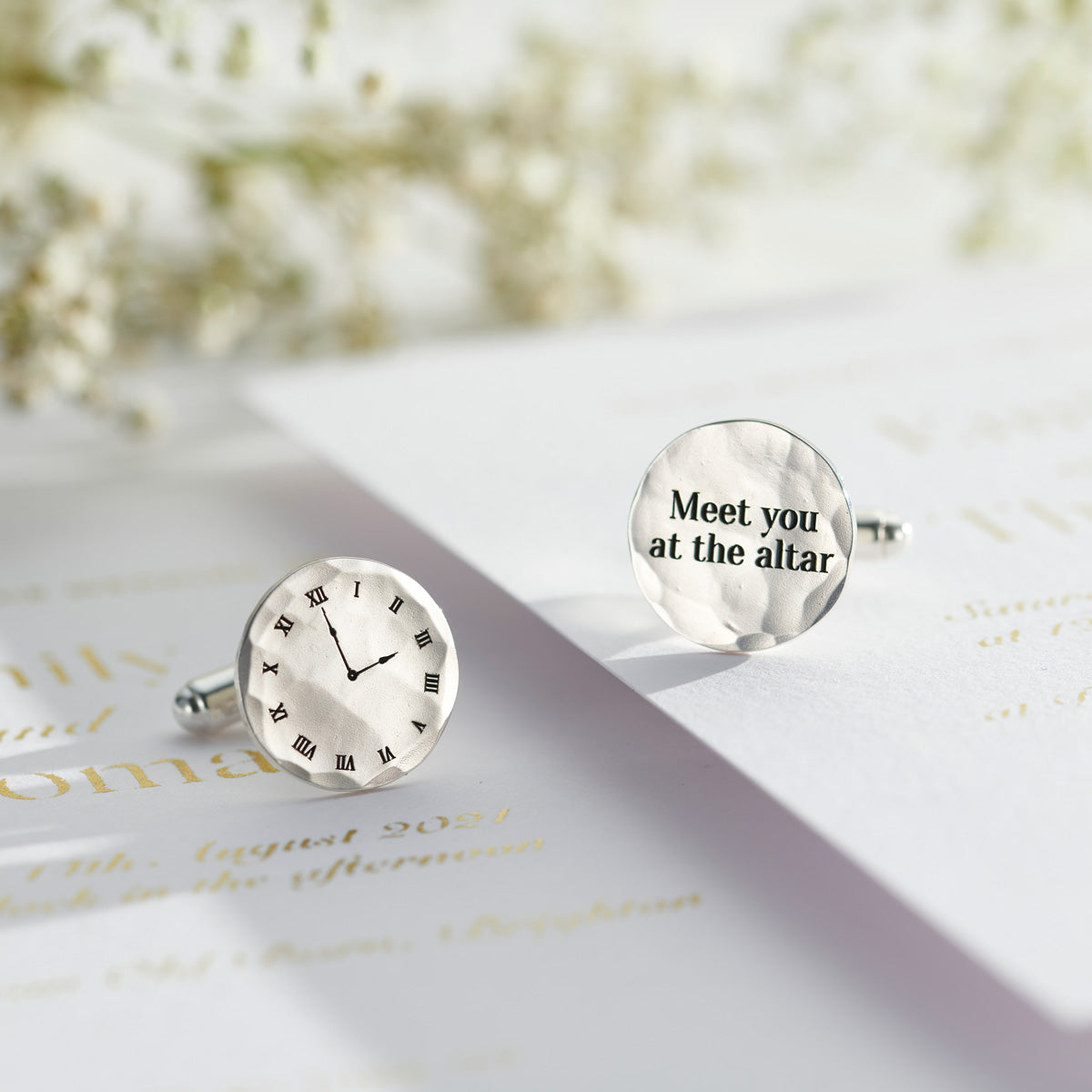 Personalised Wedding Special Time Cufflinks