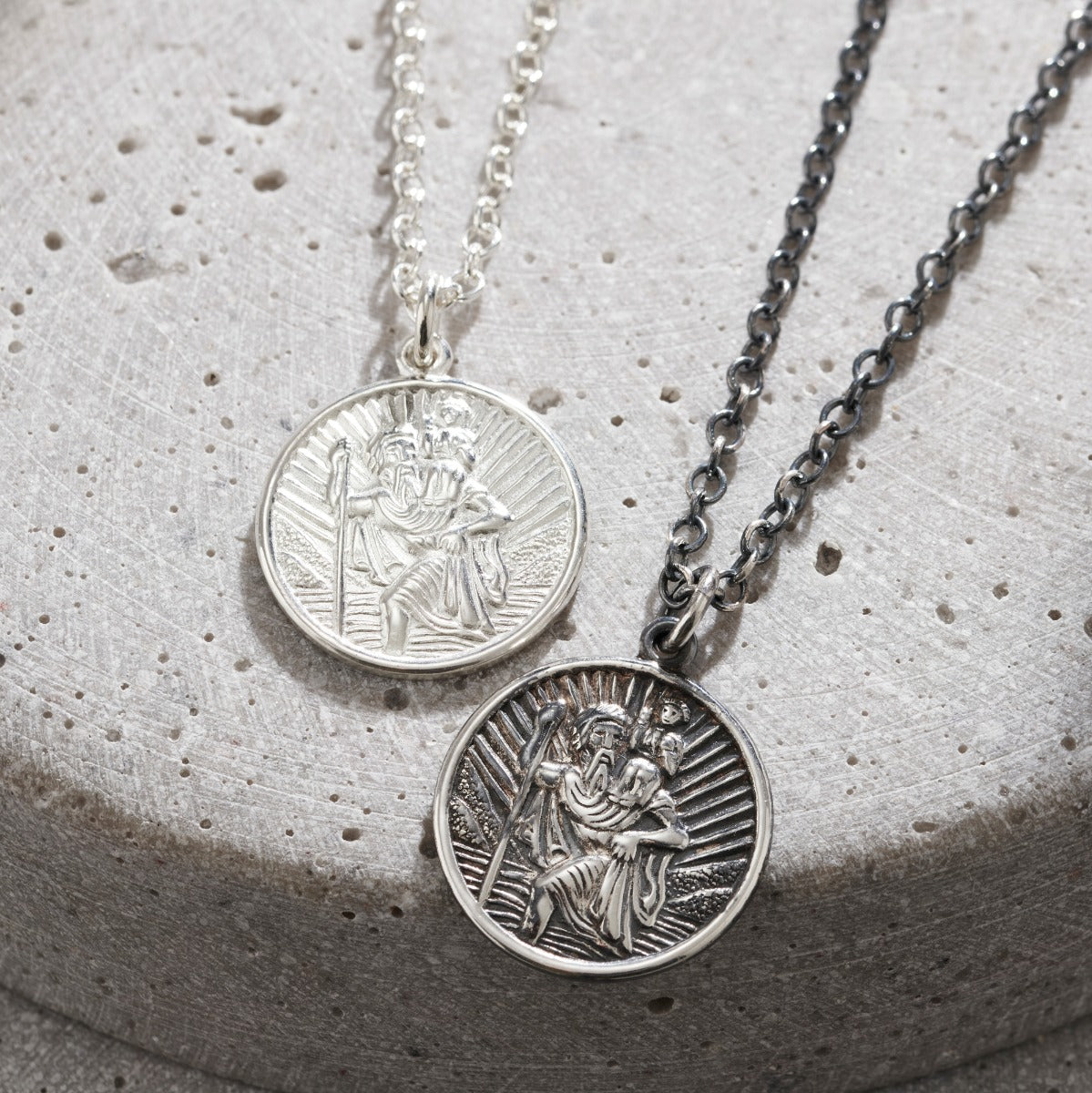 Personalised Mens St Christopher Necklace