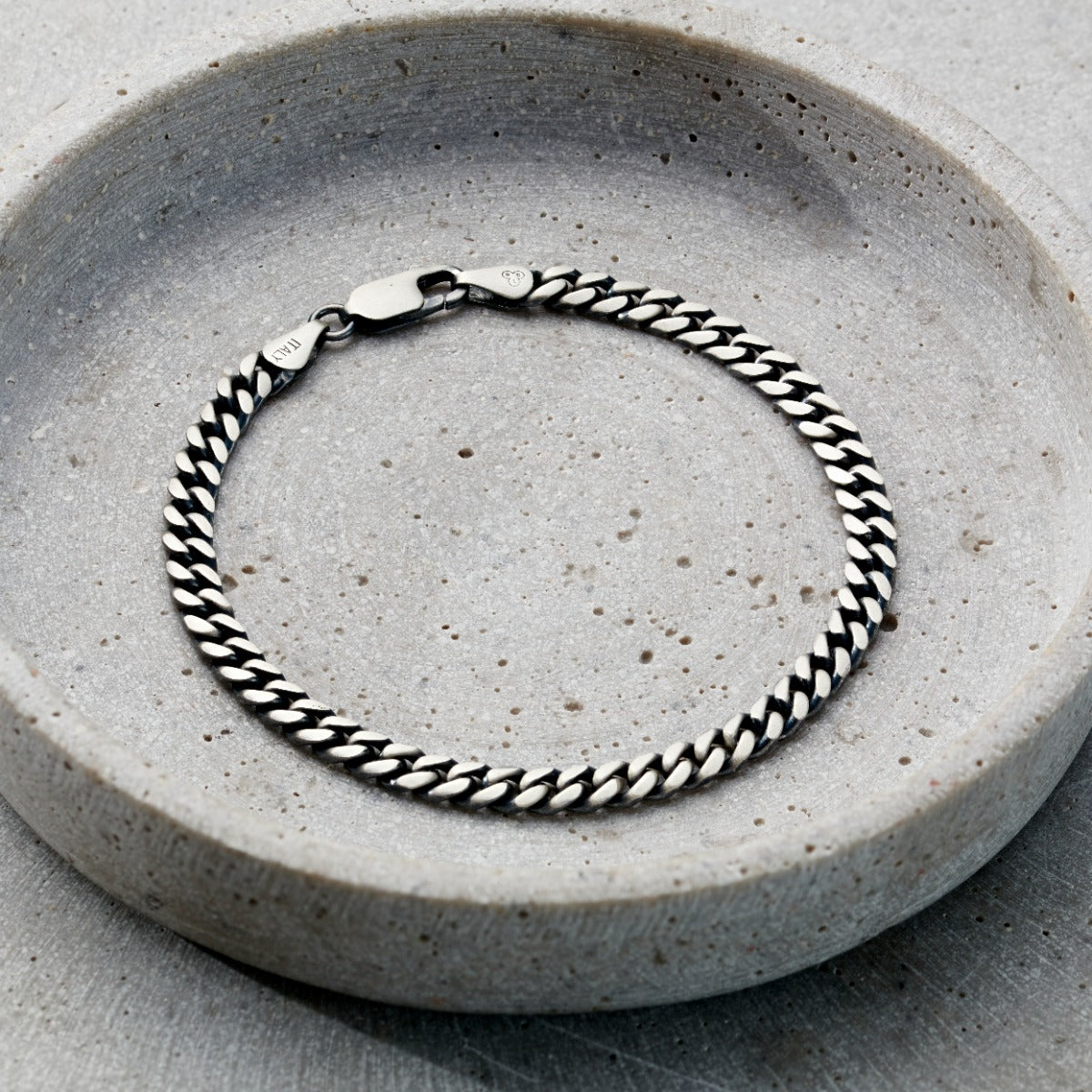 Men's Silver Curb Chain Bracelet