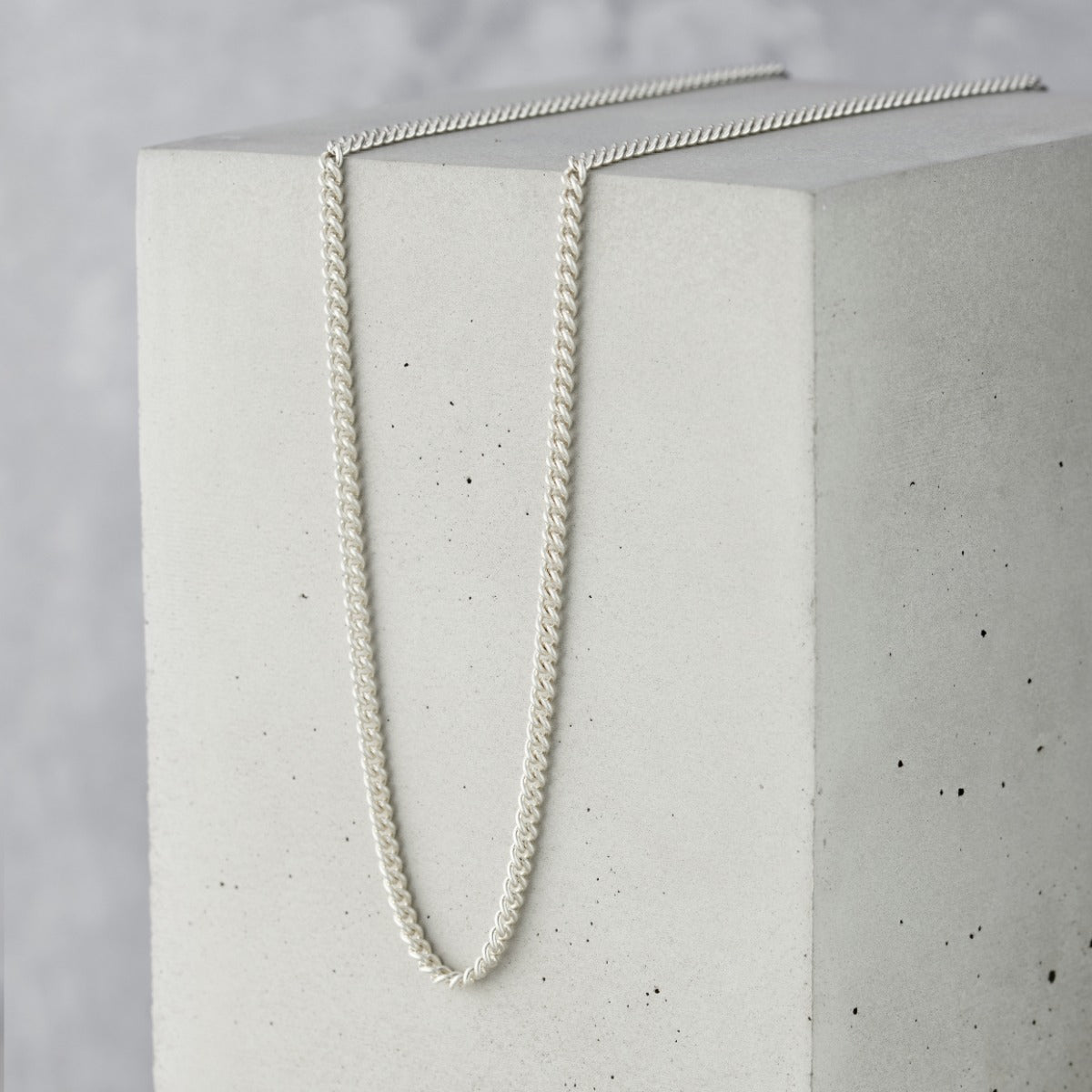 Men's Sterling Silver Curb Chain Necklace