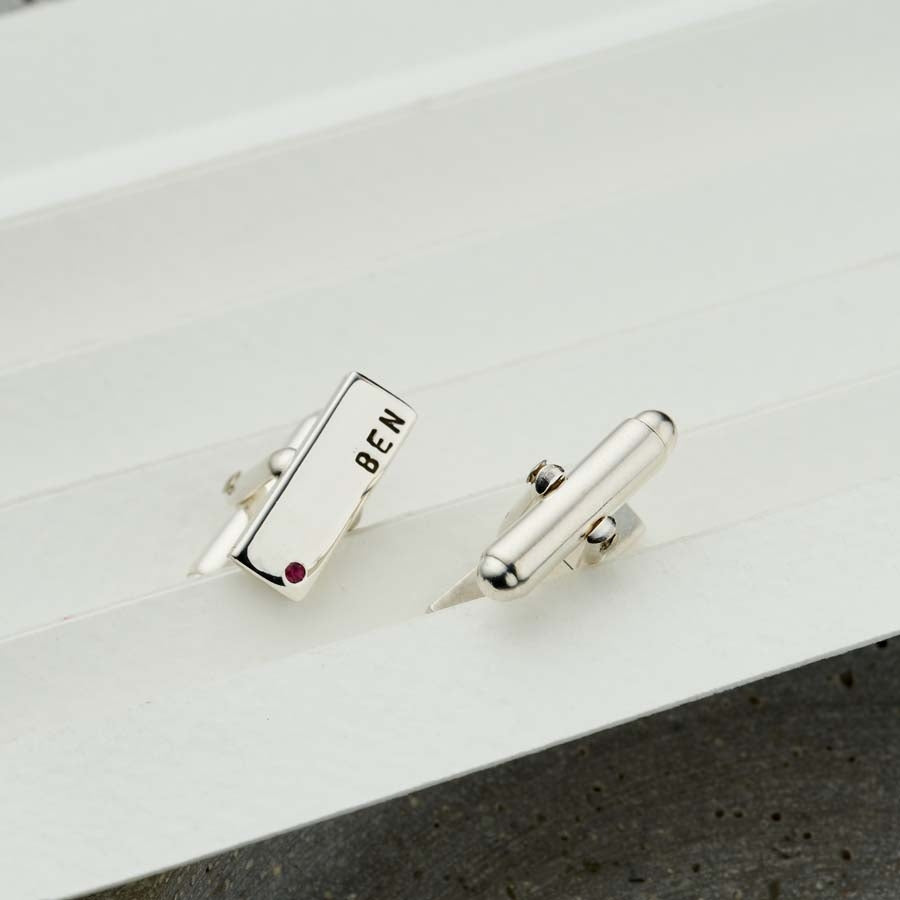 Personalised Birthstone Cufflinks