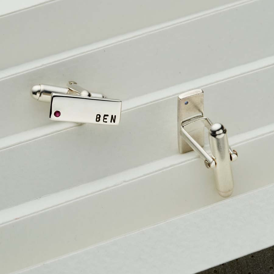 Personalised Birthstone Cufflinks