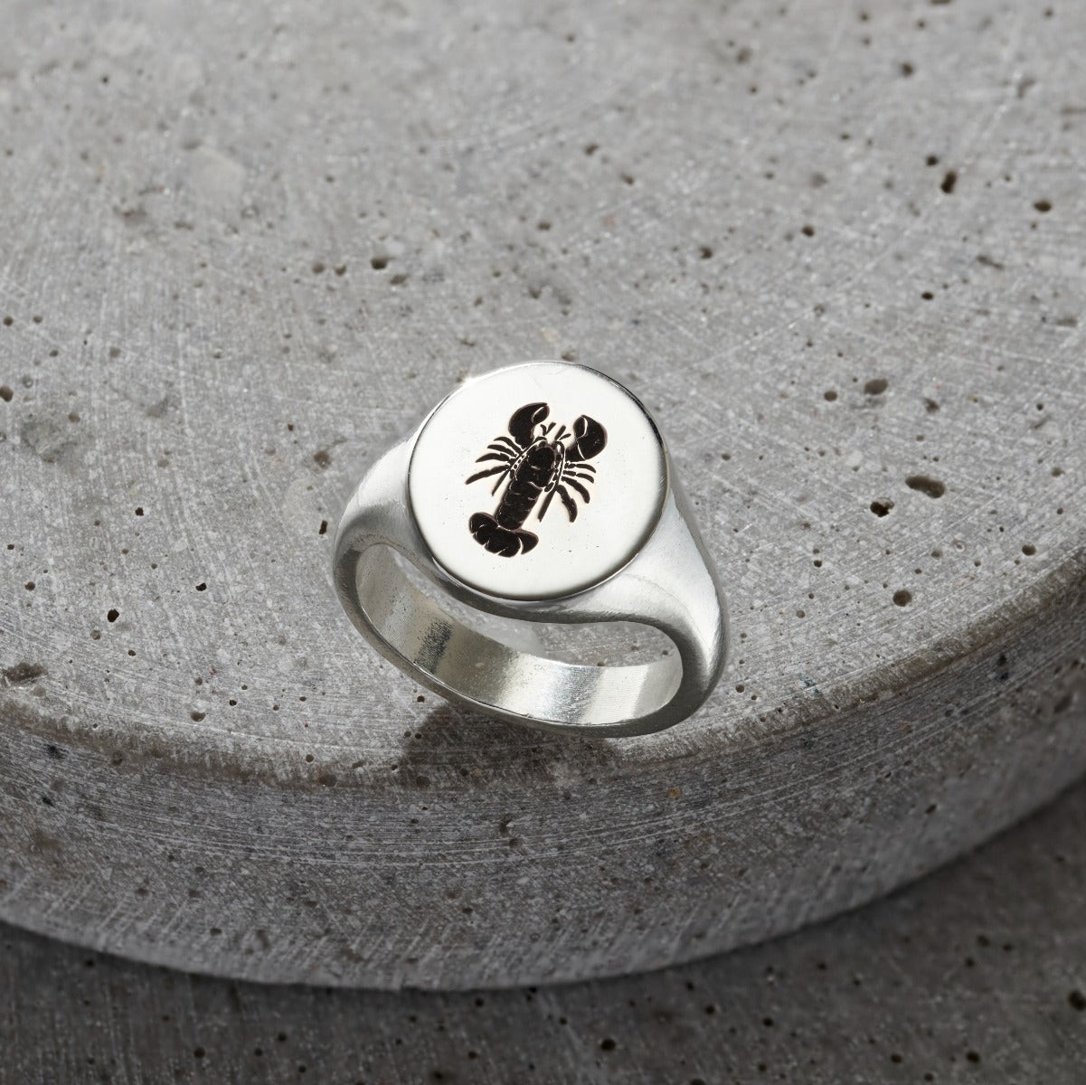 Men's Lobster Signet Ring