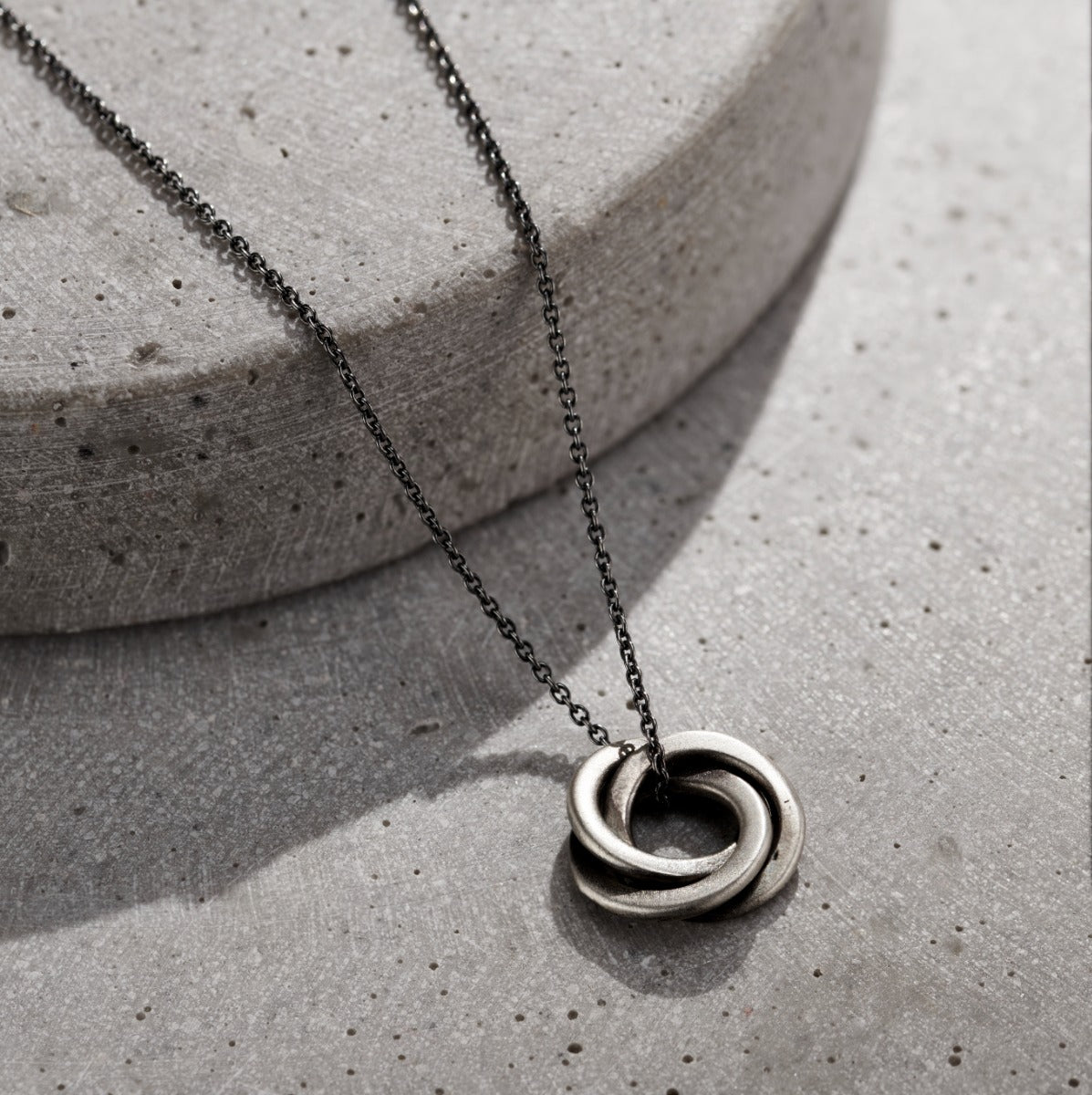 Men's Silver Mini Russian Ring Charm Necklace