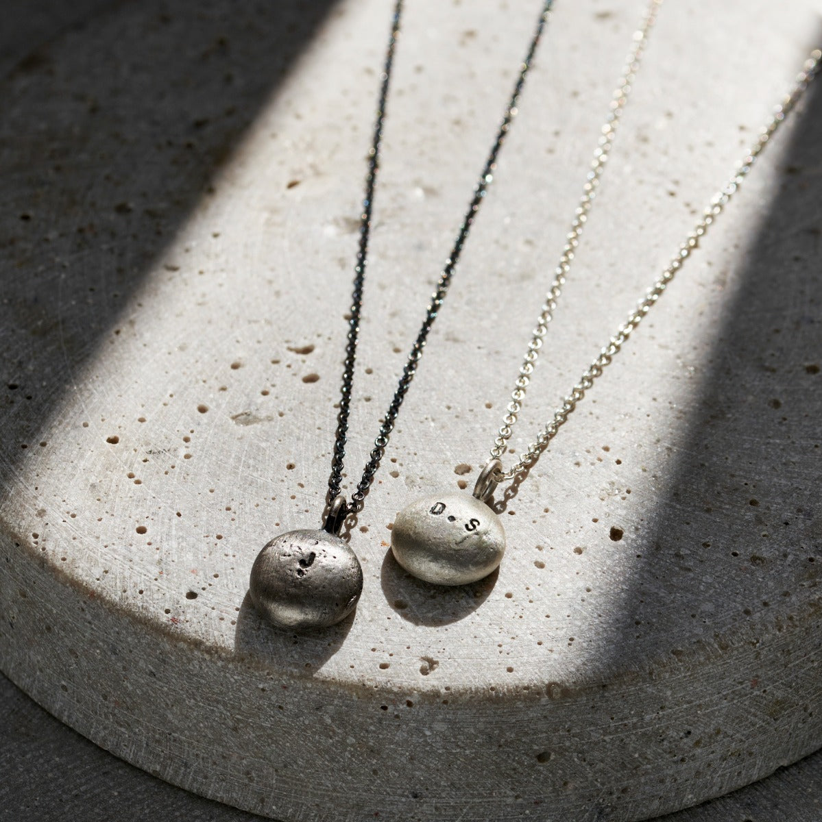 Men's Molten Orb Initial Necklace