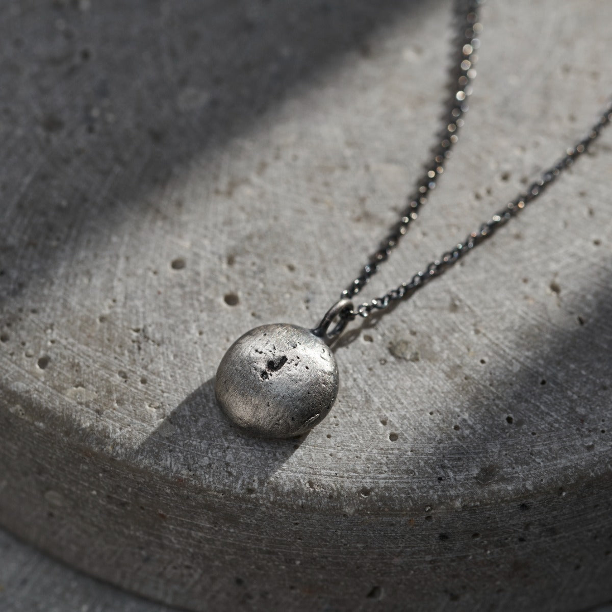 Men's Molten Orb Initial Necklace