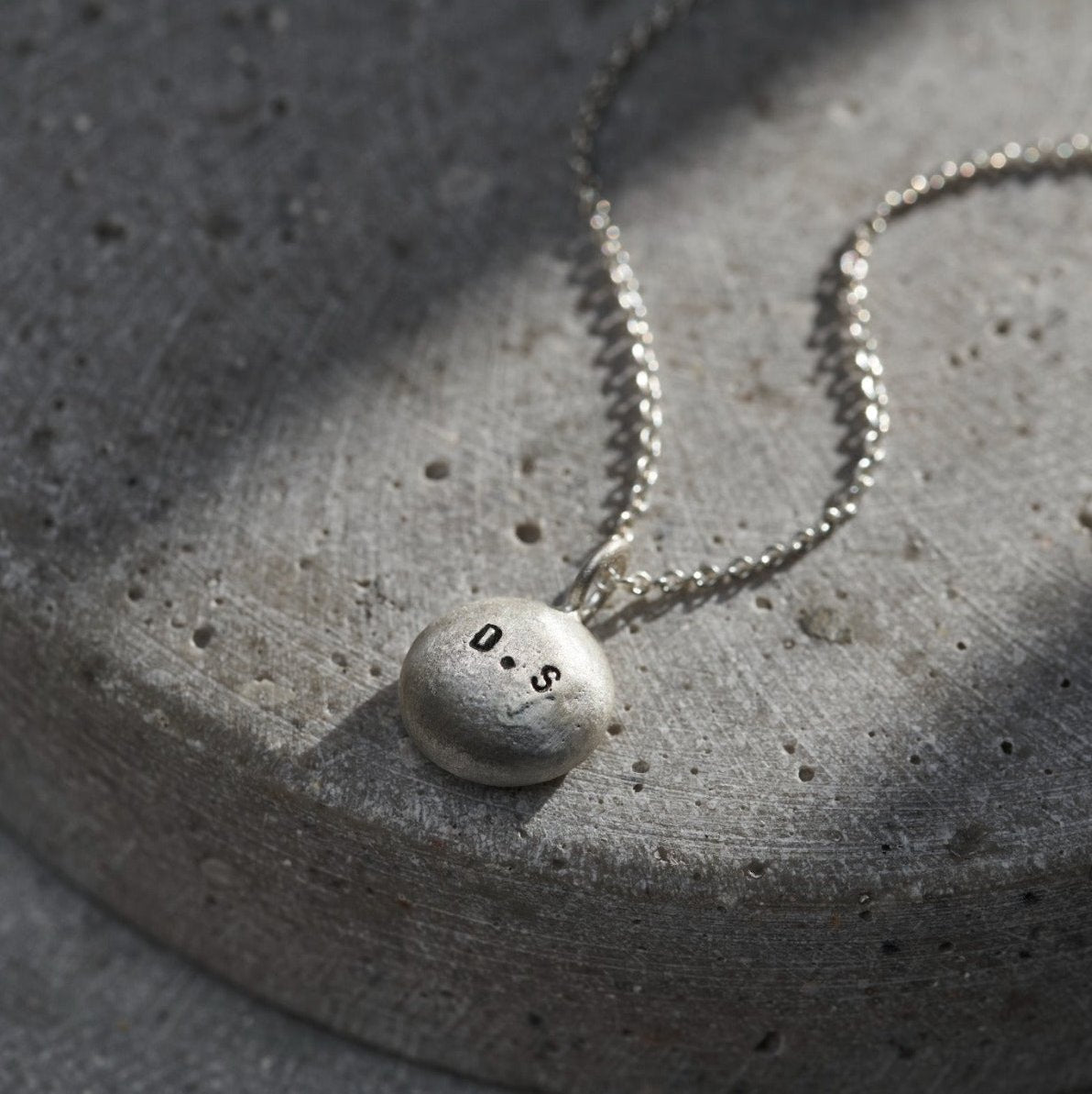 Men's Molten Orb Initial Necklace