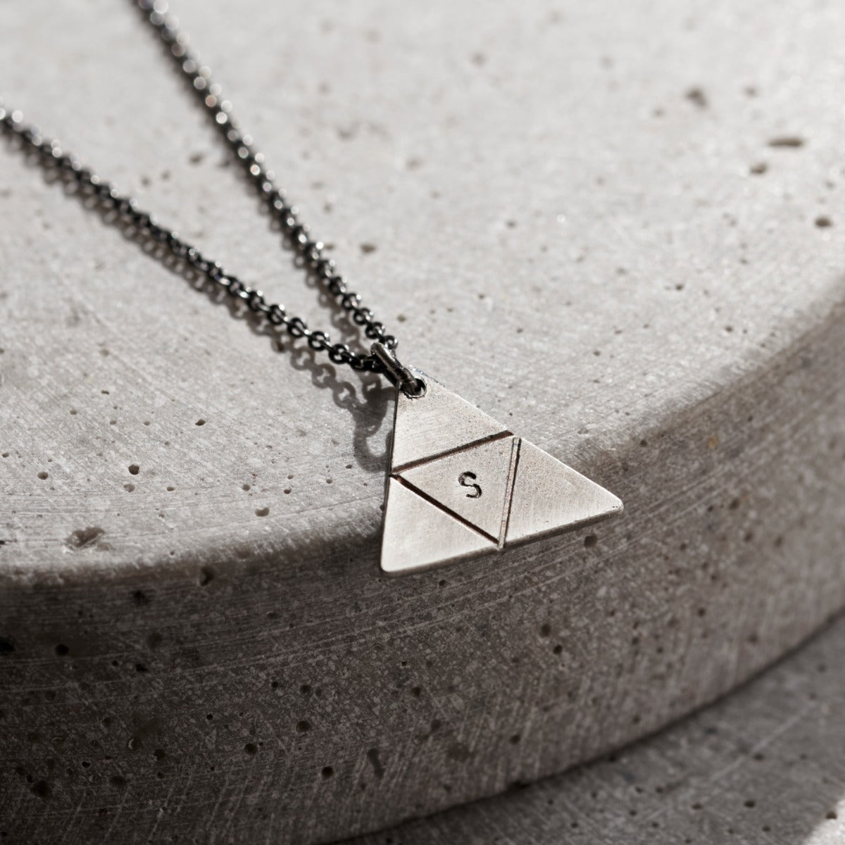 Men's Initial Prism Necklace