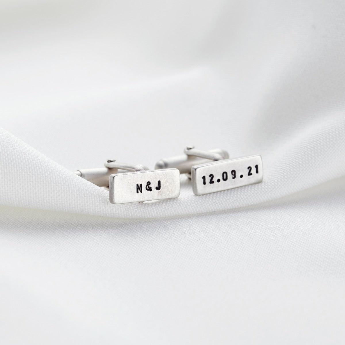 Rectangular Personalised Groomsmen Cufflinks