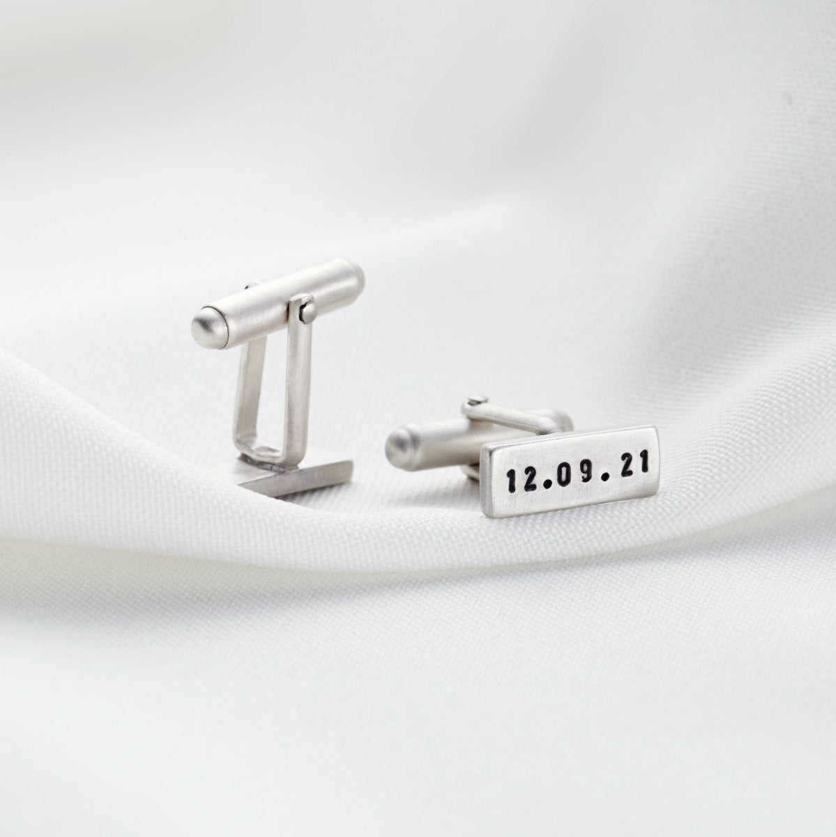 Rectangular Personalised Groomsmen Cufflinks