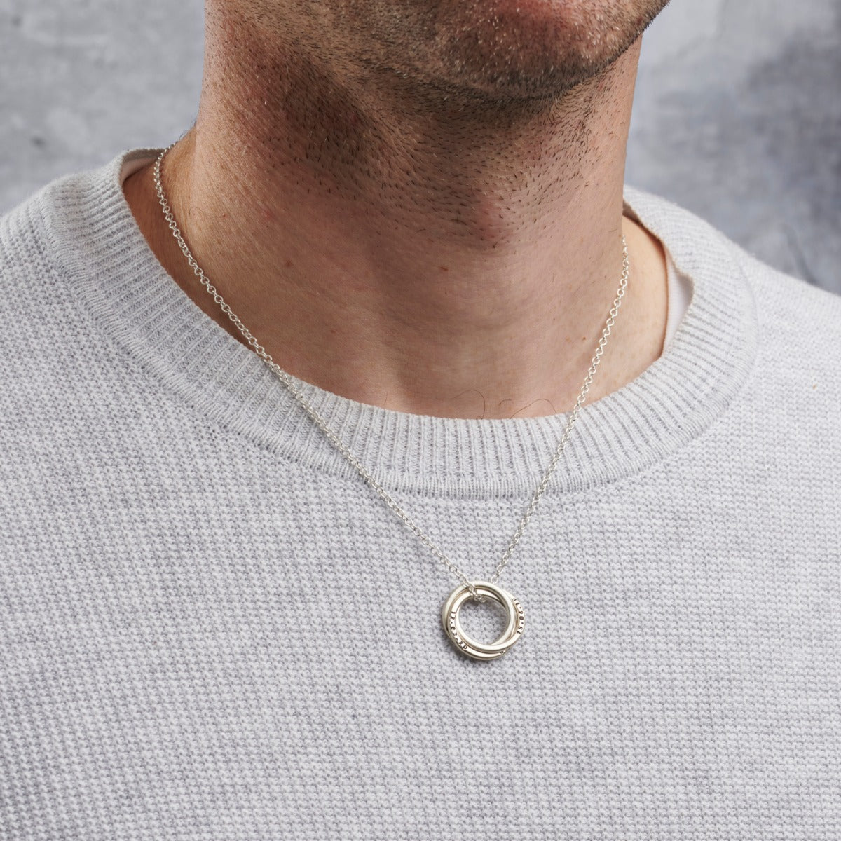 Personalised Men's Russian Ring Necklace