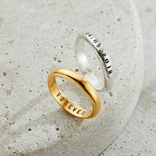 Personalised Men's Script Ring