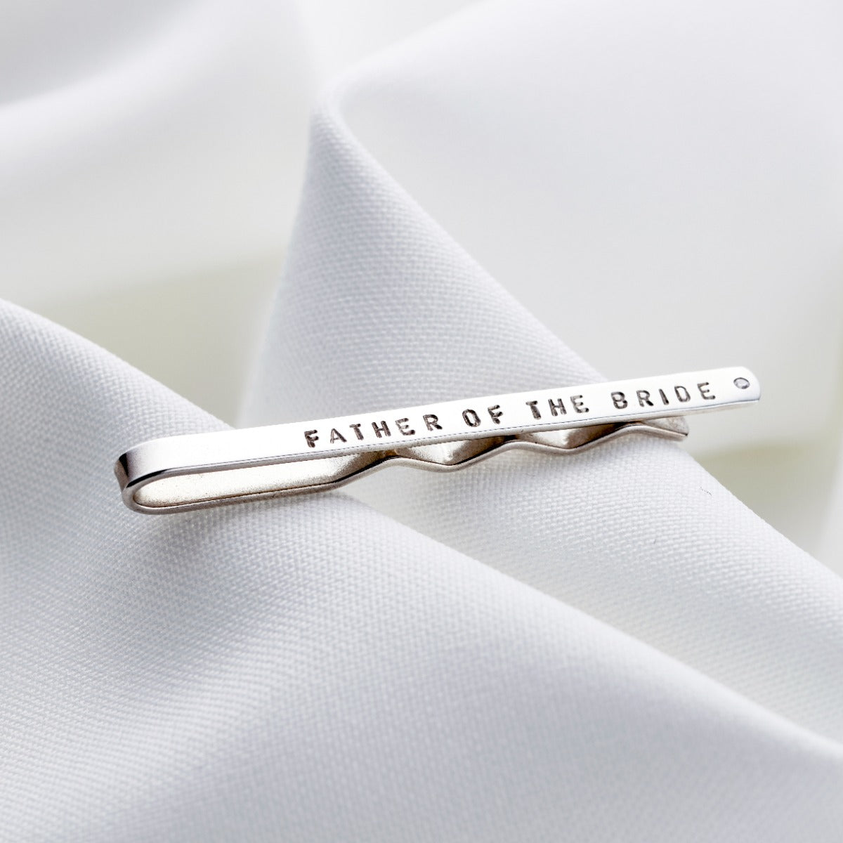 Personalised Wedding Diamond Tie Clip