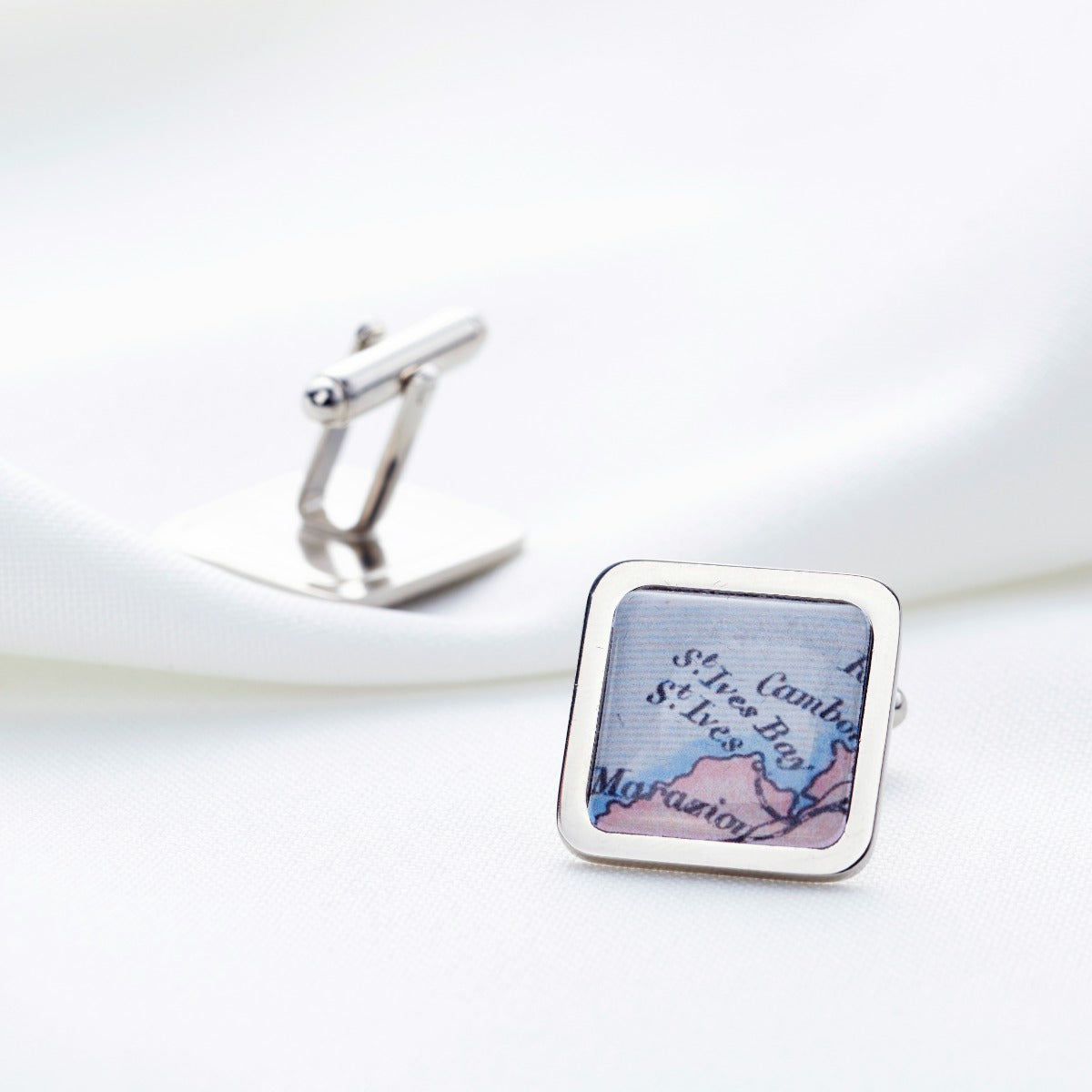 Square Vintage Map of Us Cufflinks