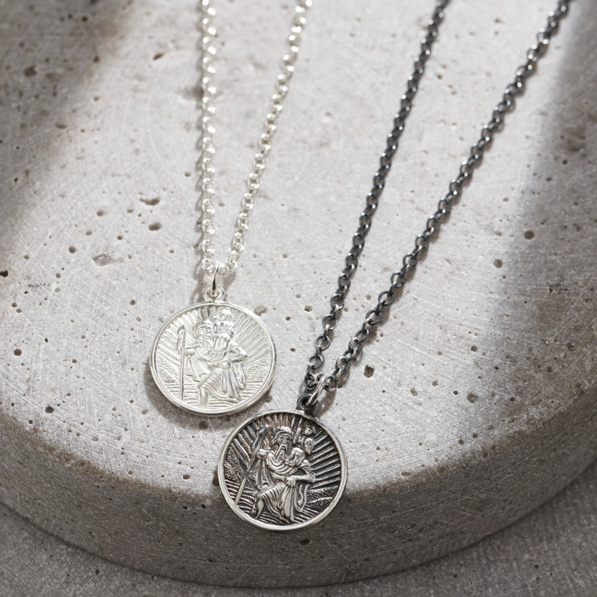 Personalised Mens St Christopher Necklace