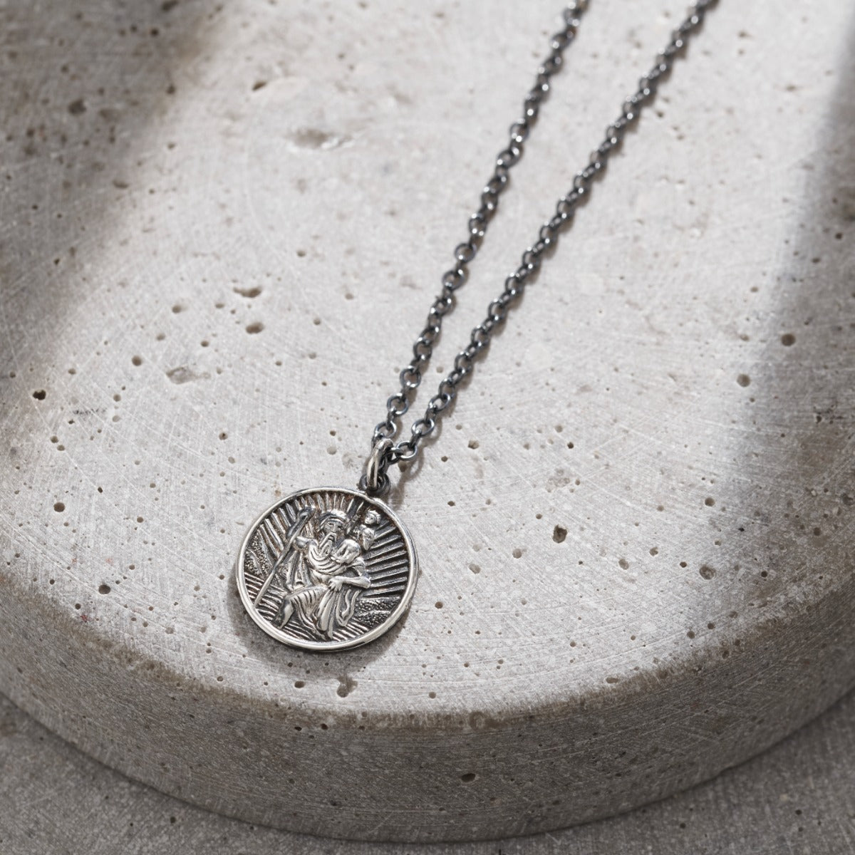 Personalised Mens St Christopher Necklace