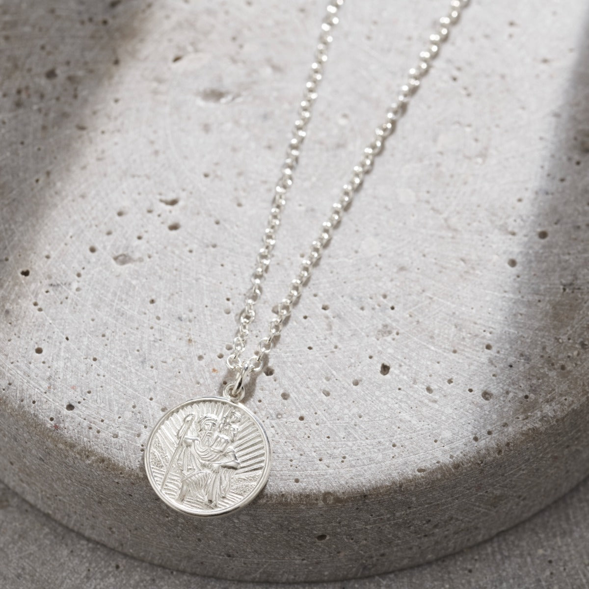 Personalised Mens St Christopher Necklace