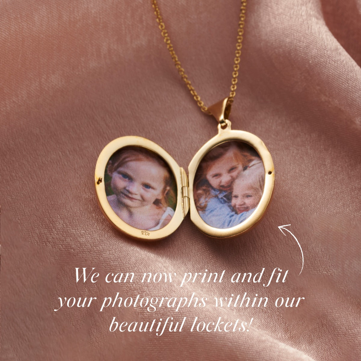 Personalised Engraved Birth Flower Locket Necklace