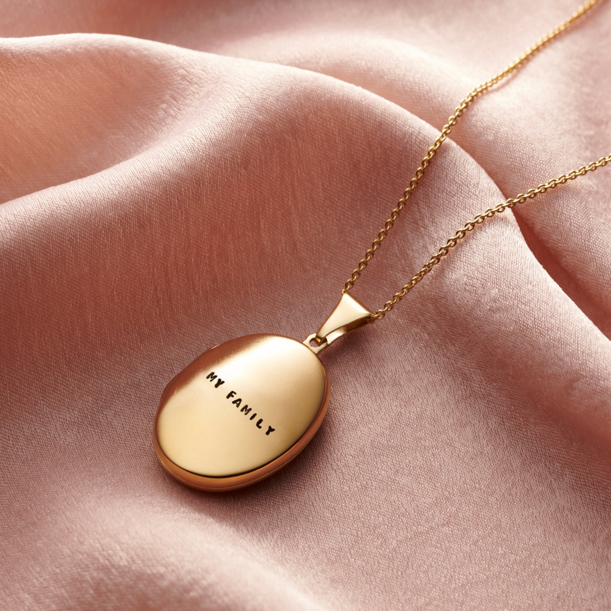 Personalised Oval Locket Necklace