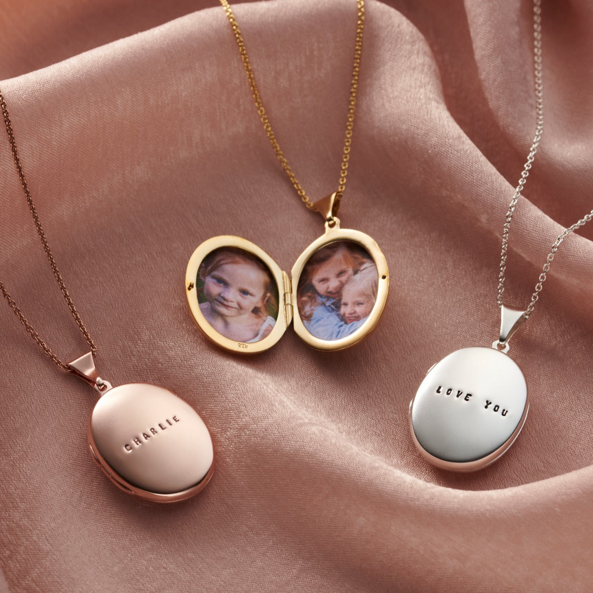 Personalised Oval Locket Necklace