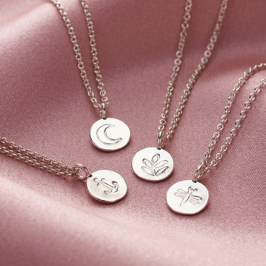 Mini Disc Charm Necklace