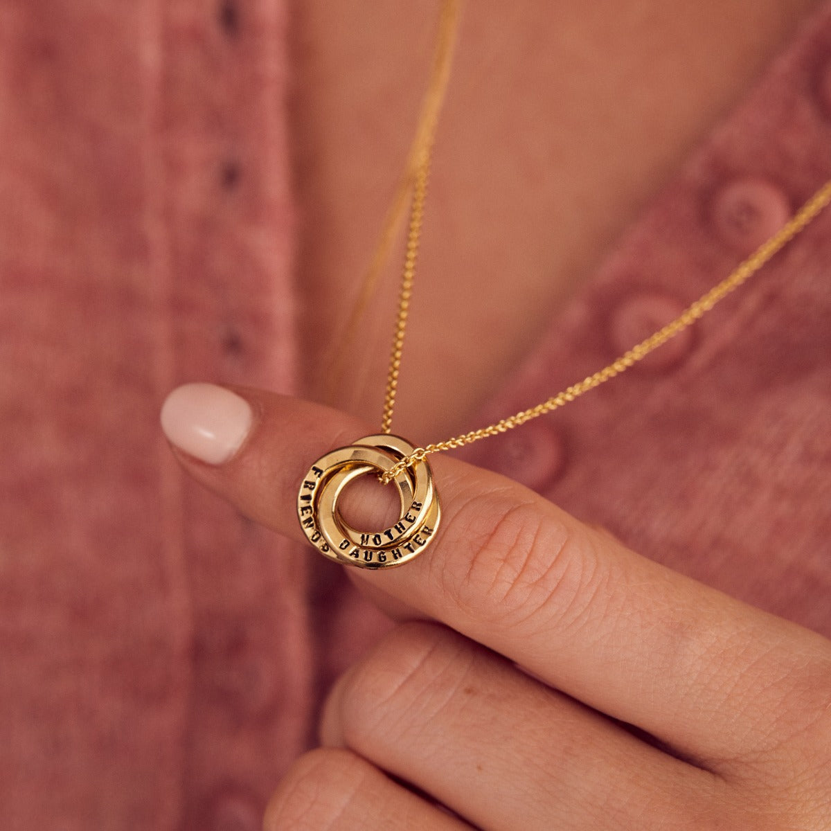 Personalised Mini Russian Ring Necklace