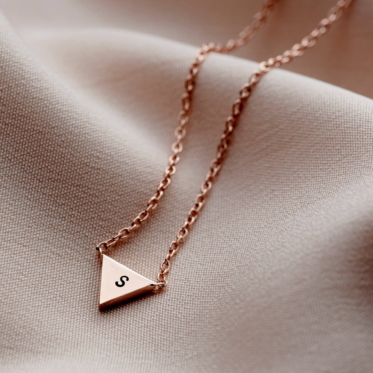 Personalised Mini Triangle Necklace